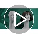 15" Foam Mannequin Head Display Stand for Wigs & Hats