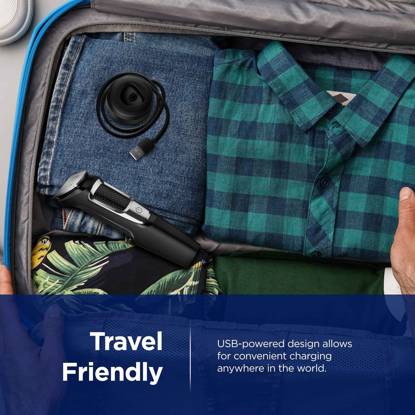 Stand Charger for Philips Norelco Multi-Groomer 3000 Trimmer Models, Free-Standing Charging Dock Base, USB Powered, LED Indicator (MG3750 Single-Pin Models Only)