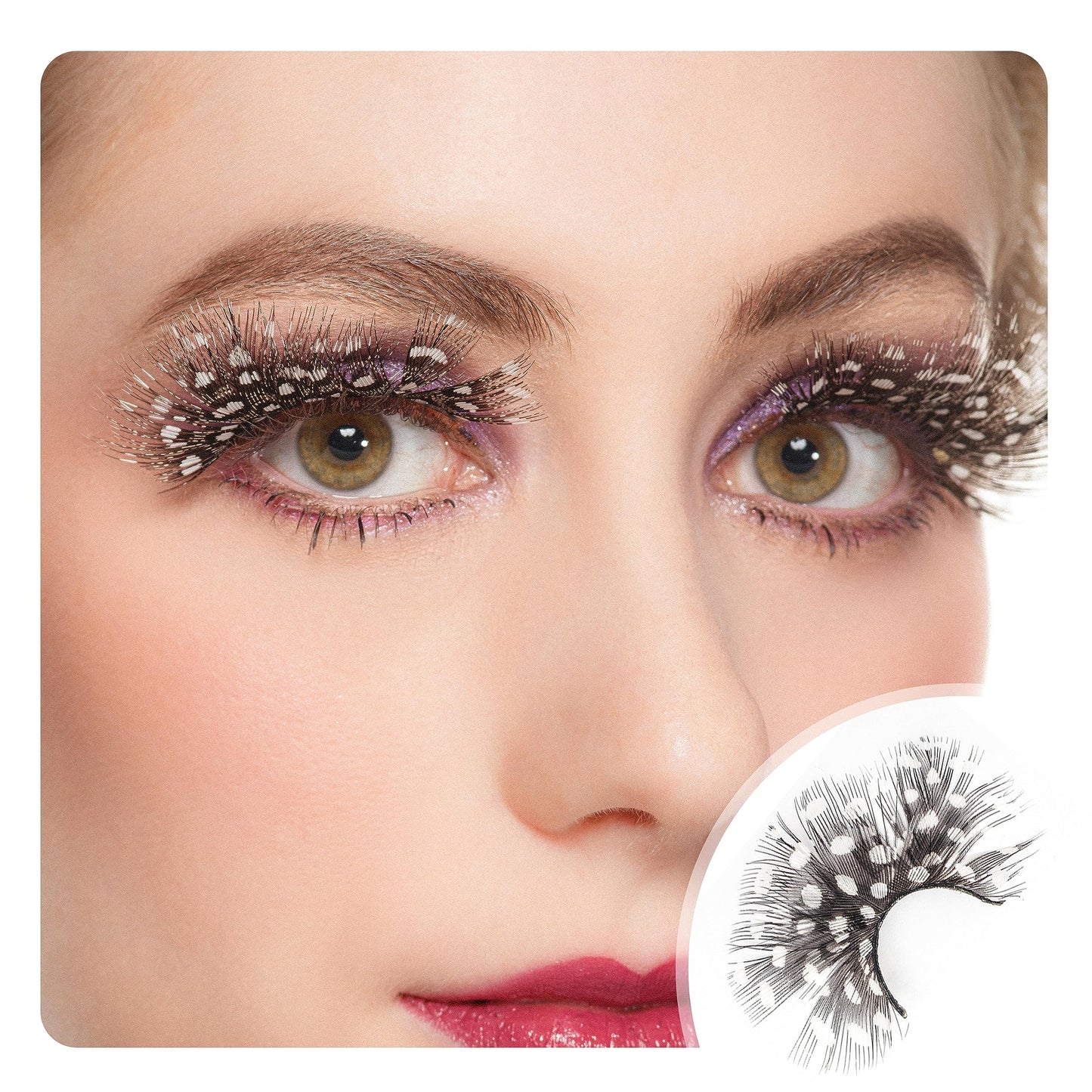 Dorisue Party Feather Eyelashes Fright Night Sexy leopard print Tiger Fake Eyelashes Party Cosplay Costume Feather False Eye Lashes dramatic design