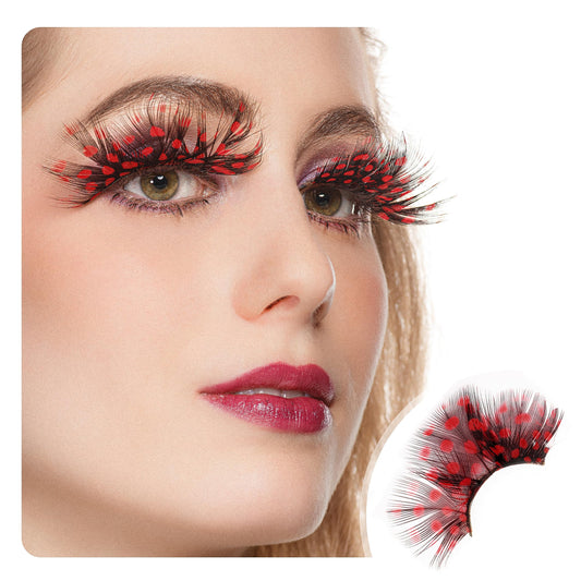 Dorisue feather eyelashes Red lashes Minnie Eyelash Red Jessica Rabbit Wonderwoman Black widow custume eyelashes