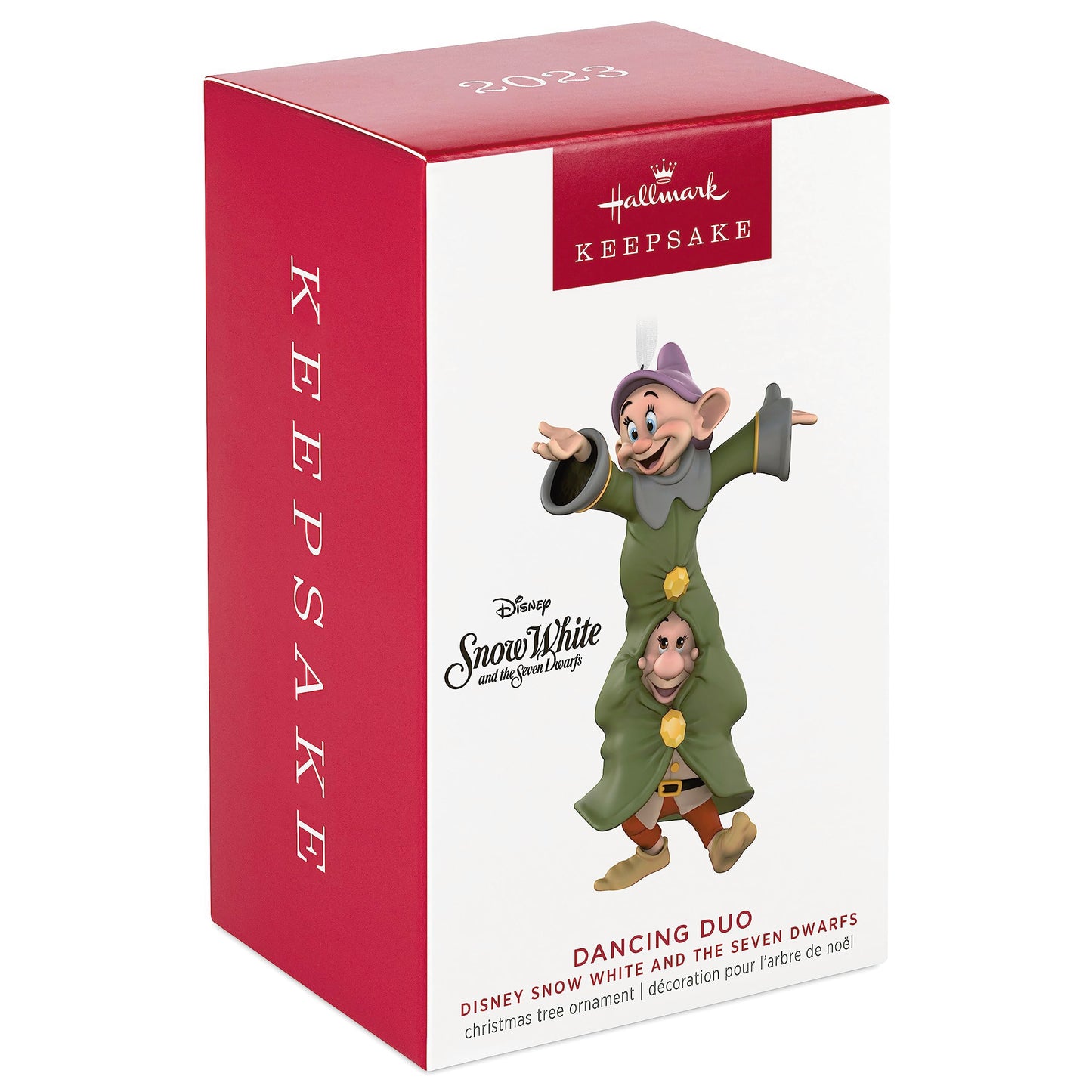 Hallmark Keepsake Christmas Ornament 2023, Disney Snow White and the Seven Dwarfs Dancing Duo Porcelain, Gifts for Disney Fans