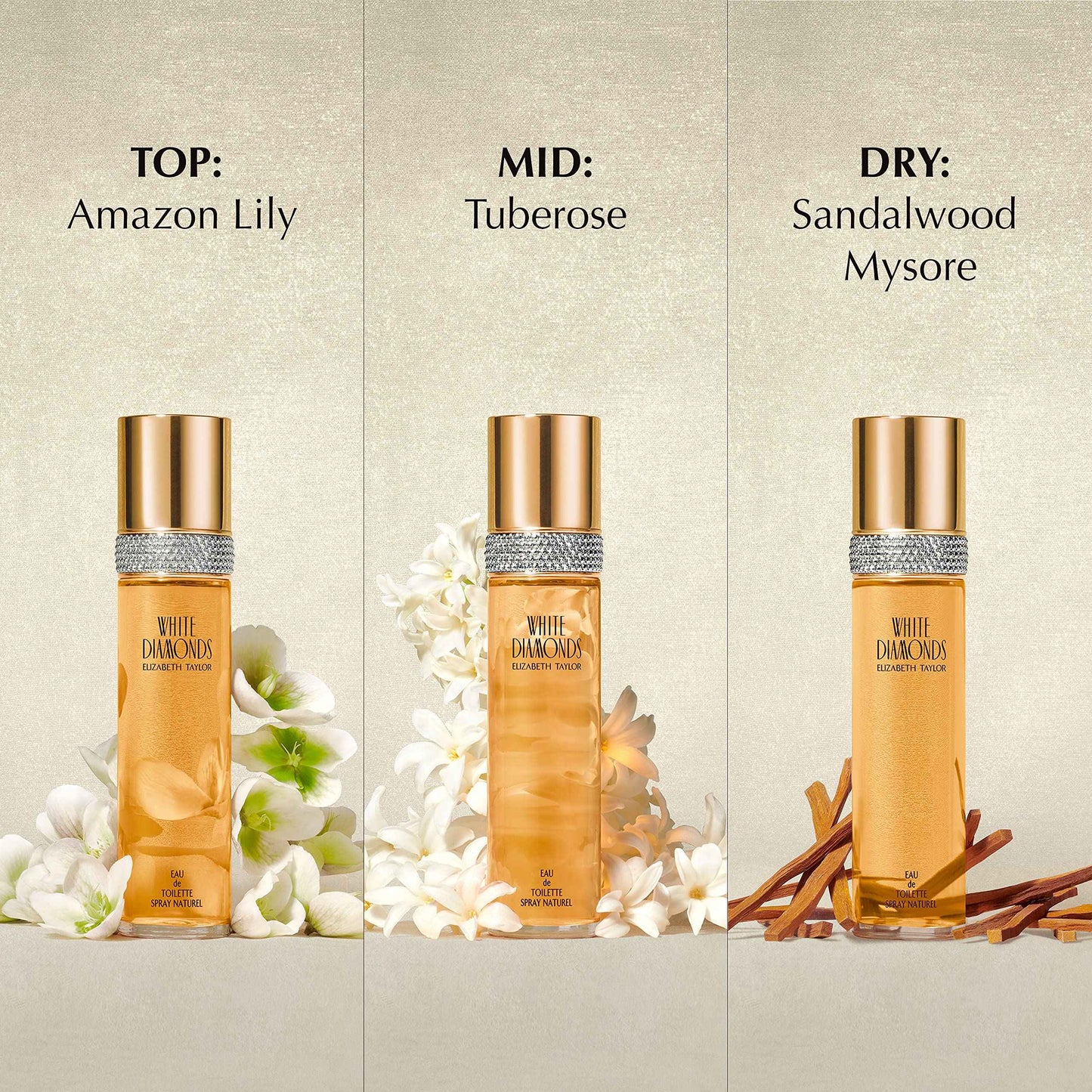 Elizabeth Taylor Body Powder for Women, Fragrance with Body Puff, White Diamonds, 2.6 Oz & Body Powder for Women, Passion, 2.6 Oz