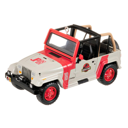 Hallmark Keepsake Christmas Ornament 2023, The Car's the Star Jurassic Park 1992 Jeep Wrangler, Metal Ornament, Movie Gifts