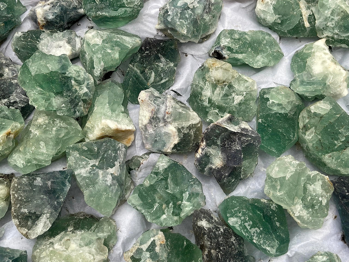 WHOLESALE Raw Green Fluorite Crystals, Natural Green Fluorite Stone, Natural Rough Green Fluorite crystals, Green Fluorite Rough, Green Fluorite Healing Crystals (Green Fluorite, 0.25 Pound)