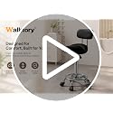 Walktory Khaki Saddle Stool with Ring Pedal Adjustable Hydraulic Rolling Chair for Salon, Medical, Spa, Kitchen & Drafting