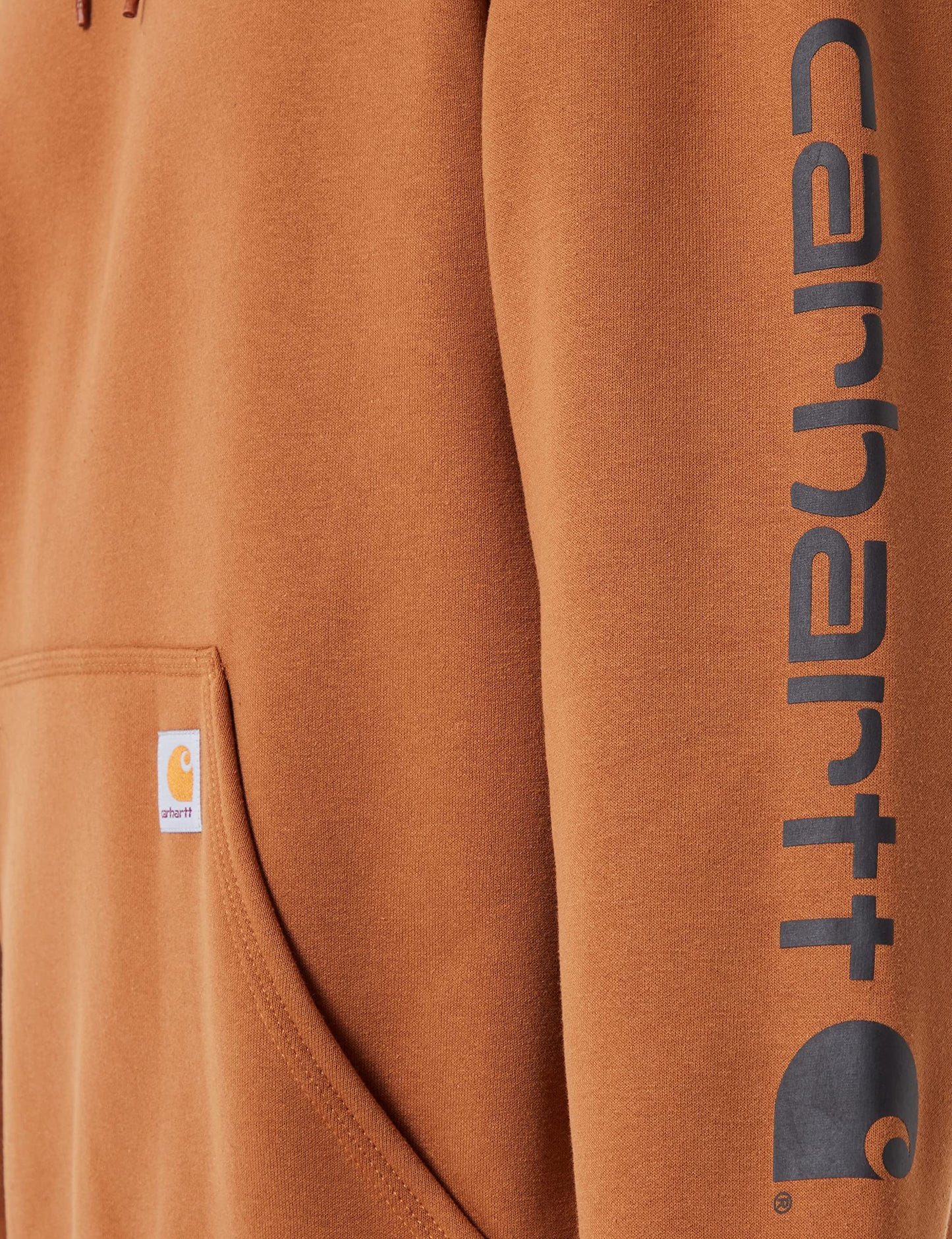 CarharttmensLoose Fit Midweight Logo Sleeve Graphic SweatshirtCarhartt BrownX-Small