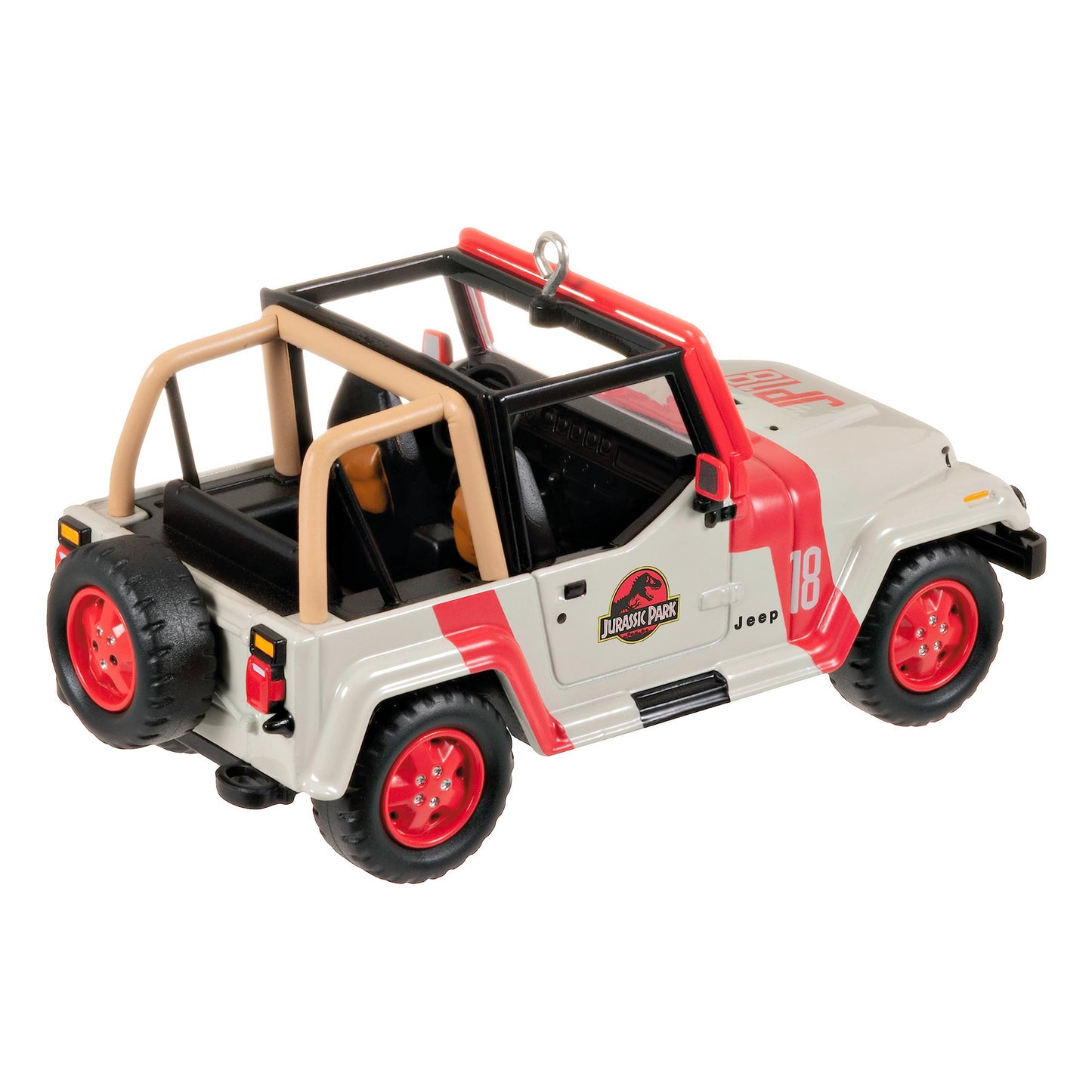 Hallmark Keepsake Christmas Ornament 2023, The Car's the Star Jurassic Park 1992 Jeep Wrangler, Metal Ornament, Movie Gifts