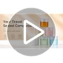 METAPACK 1 oz Clear Travel Jars with Orange Lid, Leakproof TSA Containers, Labels - 16 Pack