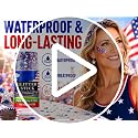 Go Ho Red White Blue Glitter Stick - Waterproof Face & Body Makeup