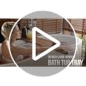 Tinamo 39" Acacia Wood Bathtub Tray with Phone Holder