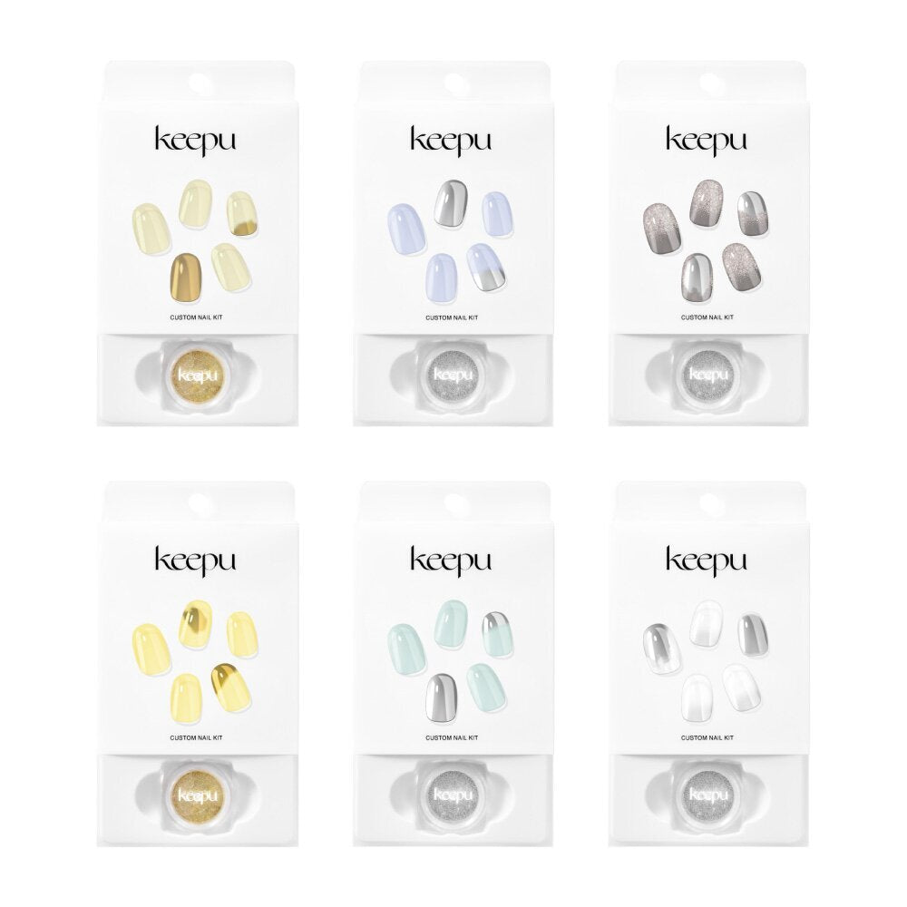 [K-Beauty] Keepu Custom Nail Kit Mirror Powder 12 Types (NO LED Lamp required)