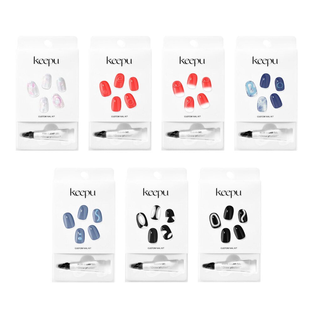 [K-Beauty] Keepu Custome Nail Kit Gel Tube (LED Lamp required)