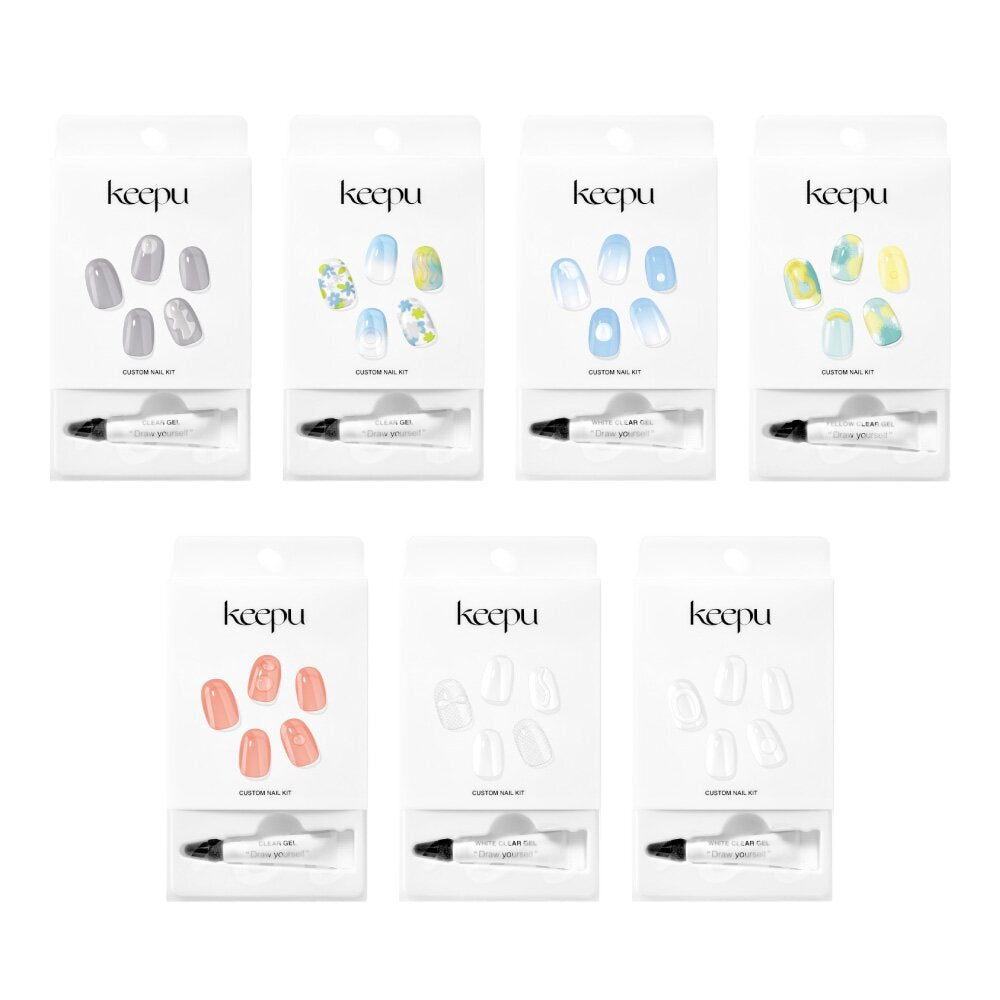 [K-Beauty] Keepu Custome Nail Kit Gel Tube (LED Lamp required)