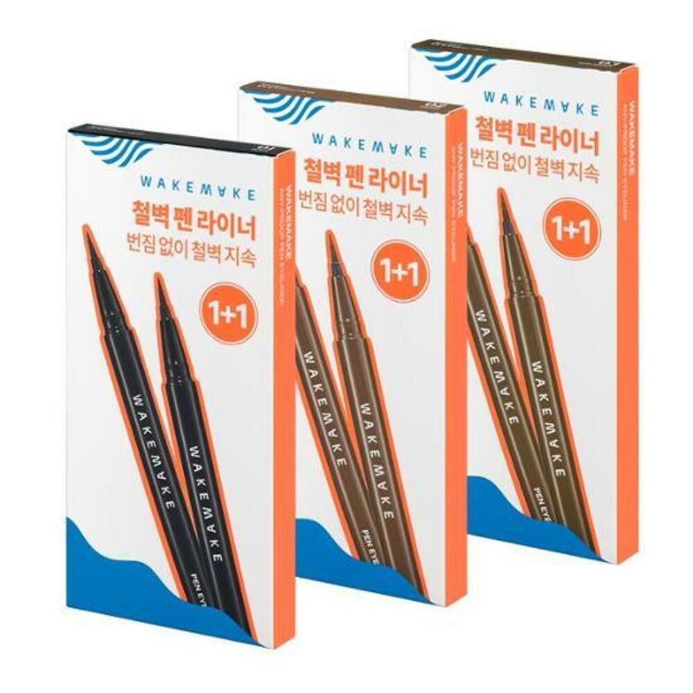 [K-Beauty] WAKEMAKE Any Proof Eyeliner 1+1 Set