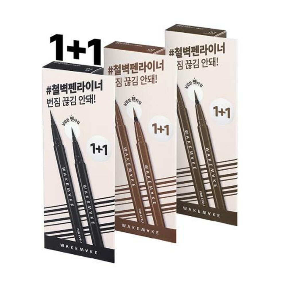 [K-Beauty] WAKEMAKE Any Proof Eyeliner 1+1 Set