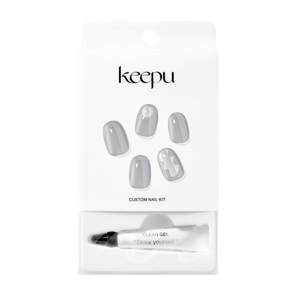 [K-Beauty] Keepu Custome Nail Kit Gel Tube Ghost - Clear (LED Lamp required)