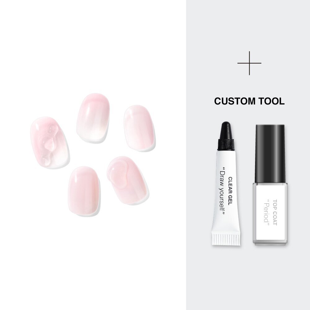 [K-Beauty] Keepu Custome Nail Kit Gel Tube Pink Blush-Clear (LED Lamp required)