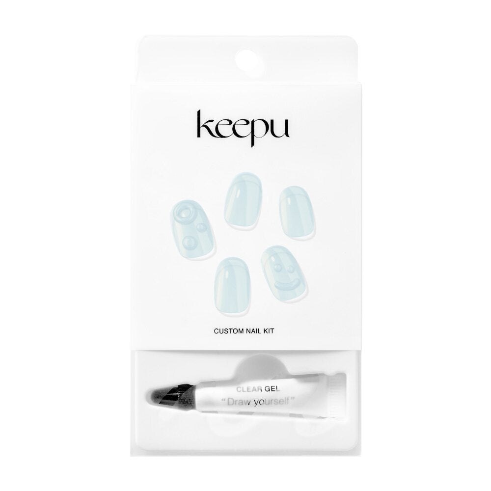 [K-Beauty] Keepu Custome Nail Kit Gel Tube Soda-Clear (LED Lamp required)