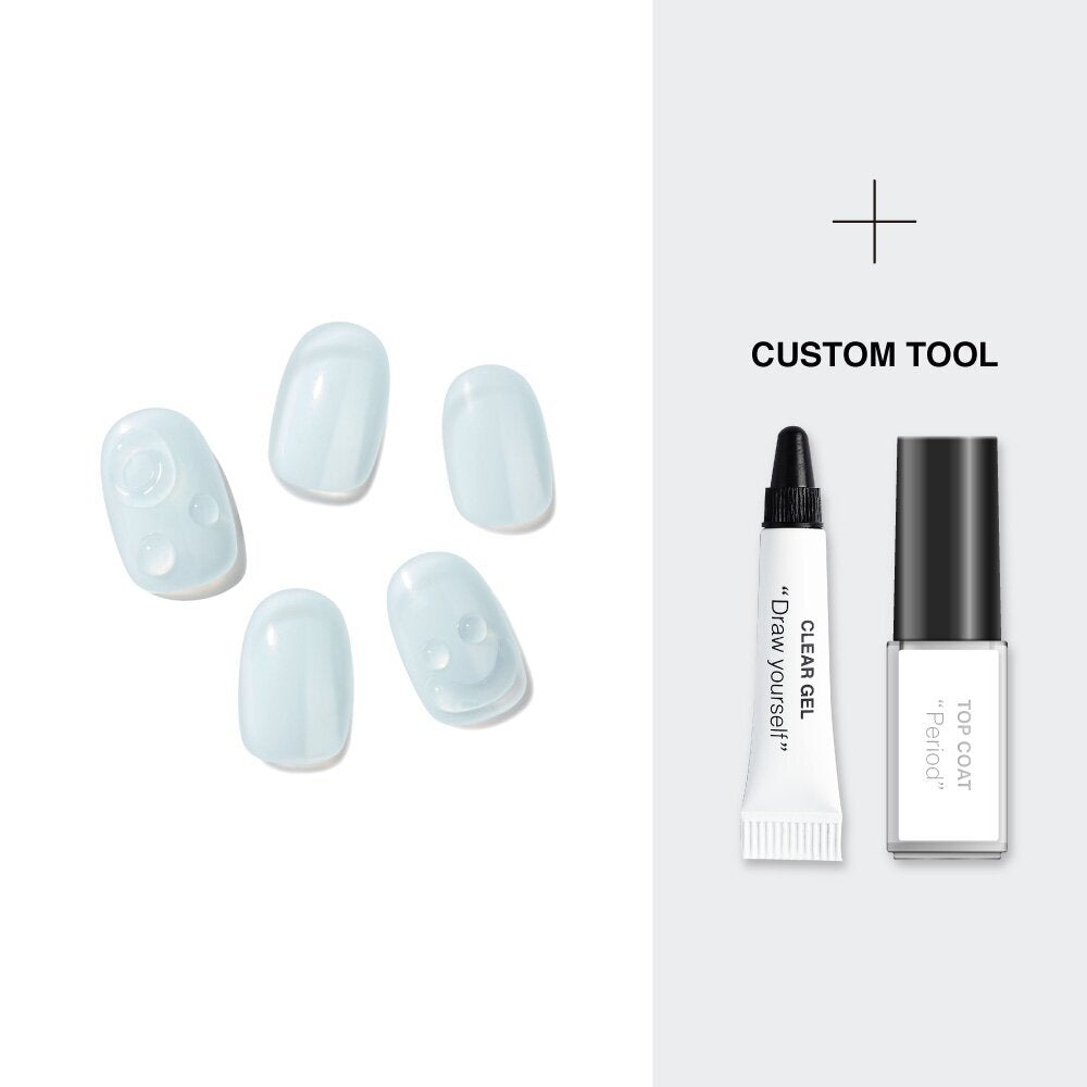 [K-Beauty] Keepu Custome Nail Kit Gel Tube Soda-Clear (LED Lamp required)