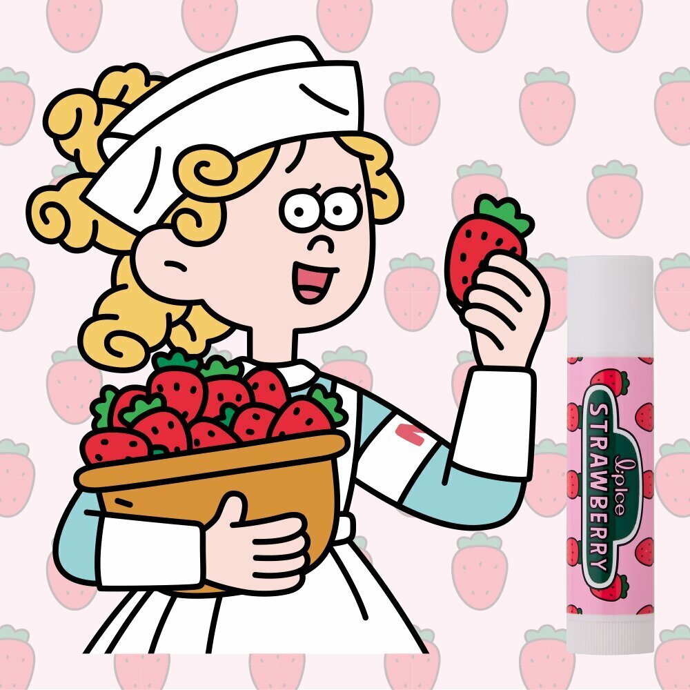 [K-Beauty] MENTHOLATUM Lipice Lip Balm Strawberry 3.5g