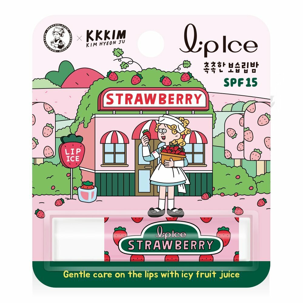 [K-Beauty] MENTHOLATUM Lipice Lip Balm Strawberry 3.5g