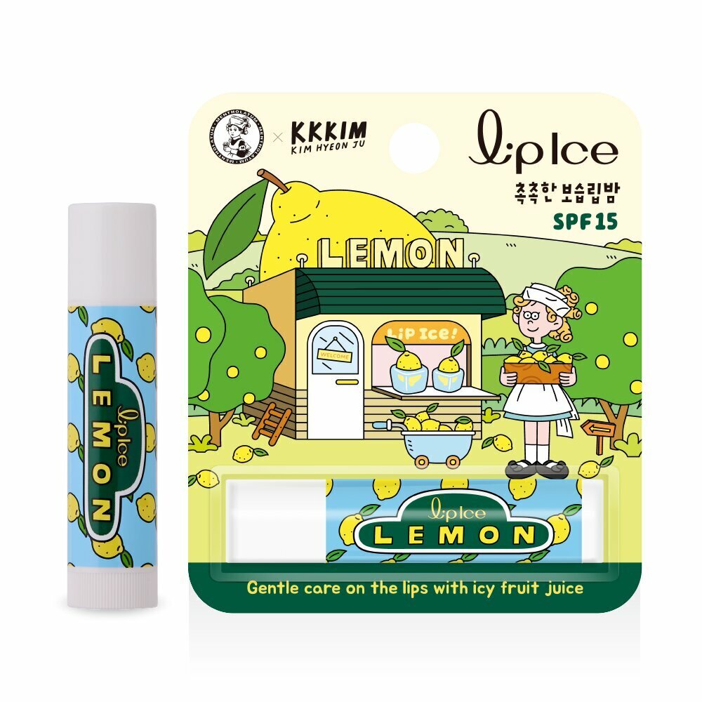 [K-Beauty] MENTHOLATUM Lip Ice Lip Balm 3.5g #Lemon