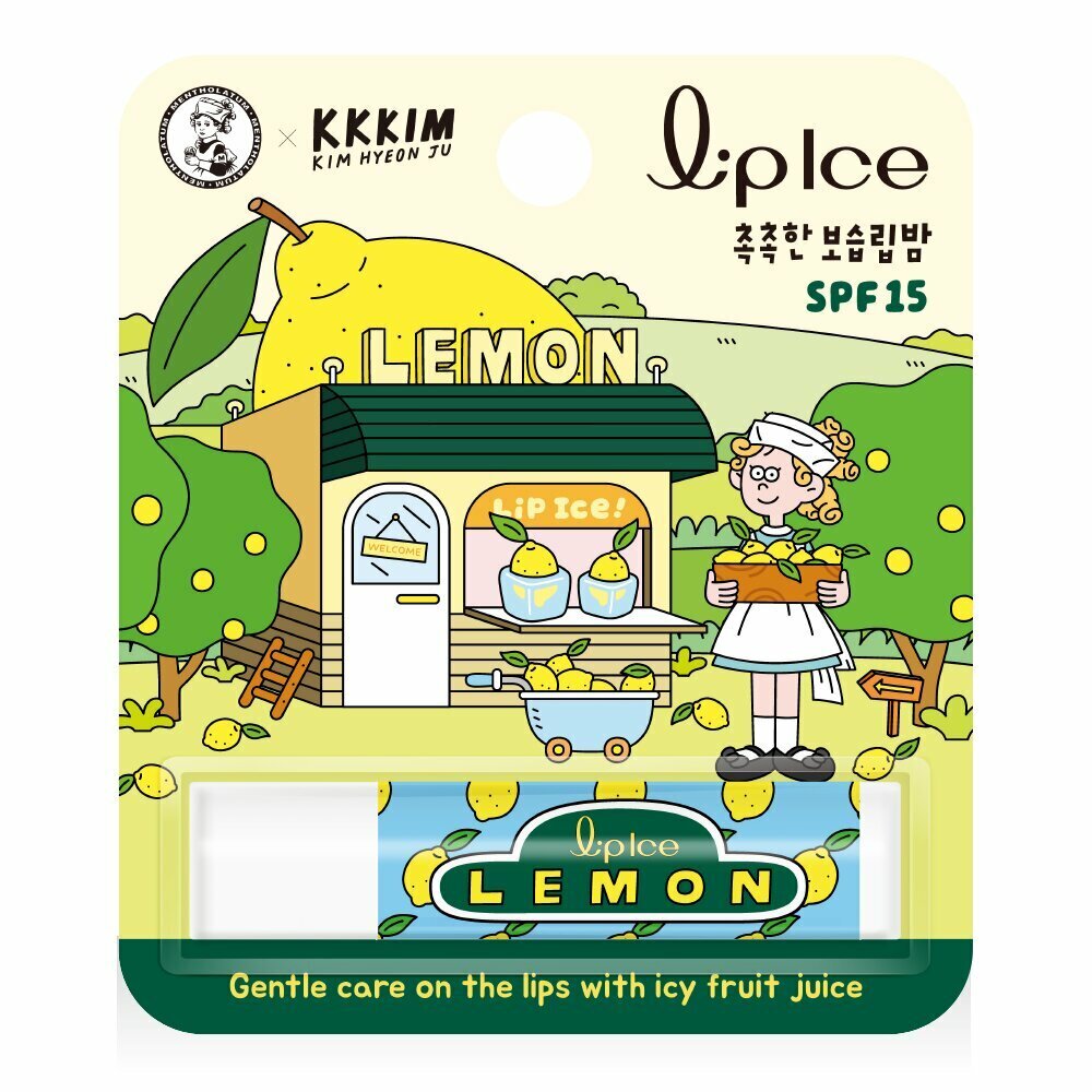 [K-Beauty] MENTHOLATUM Lip Ice Lip Balm 3.5g #Lemon