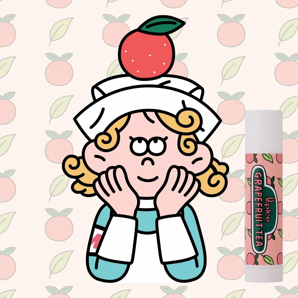 [K-Beauty] MENTHOLATUM Lip Ice Lip Balm 3.5g #Grape Fruit Tea