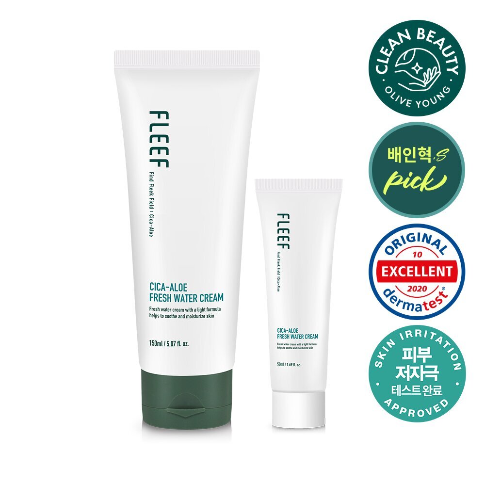 [K-Beauty] FLEEF Cica Aloe Fresh Water Cream 150mL Special Set (+50mL)