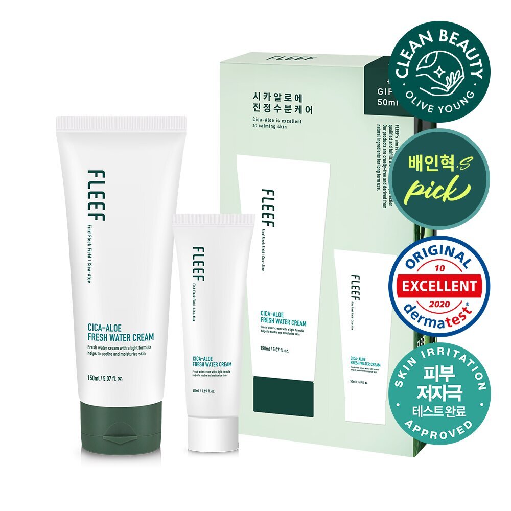 [K-Beauty] FLEEF Cica Aloe Fresh Water Cream 150mL Special Set (+50mL)