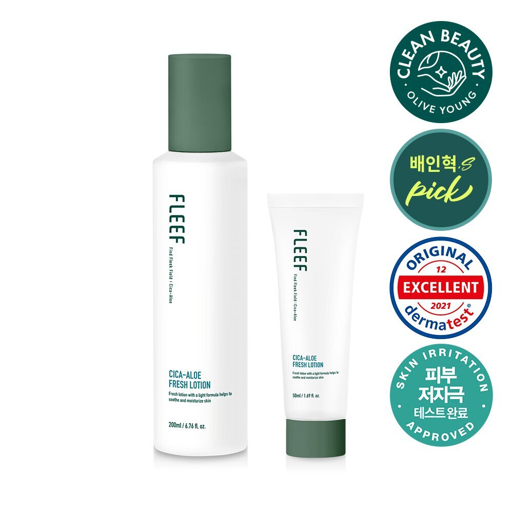 [K-Beauty] FLEEF Cica Aloe Fresh Lotion 200mL Special Set (+50mL)