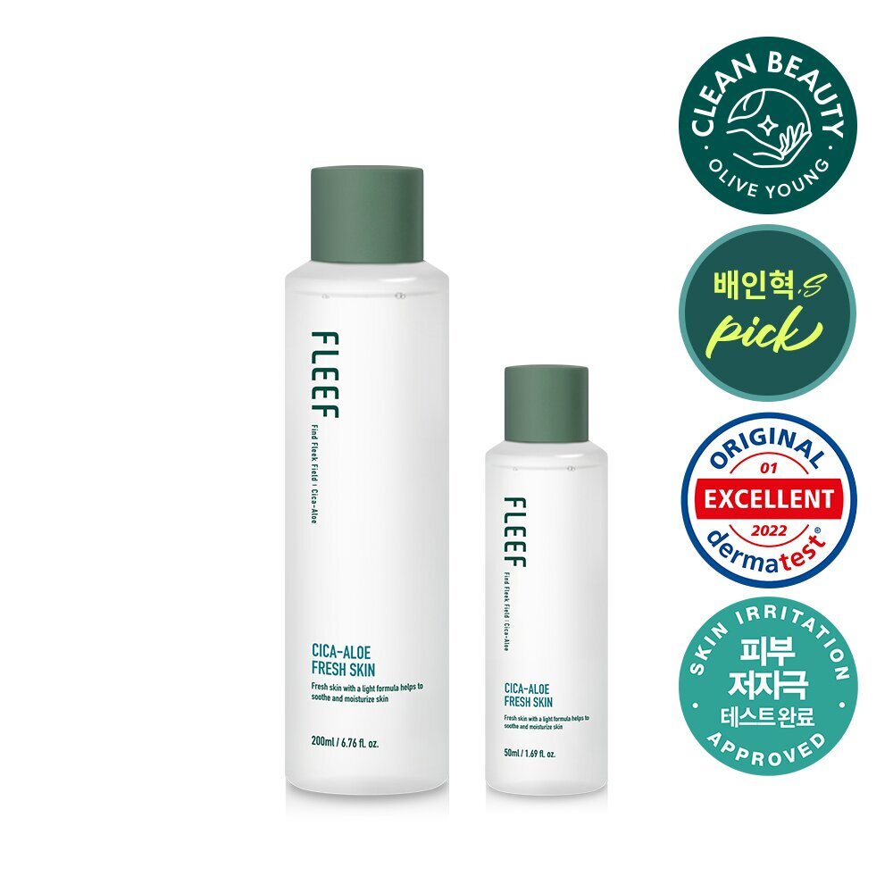 [K-Beauty] FLEEF Cica Aloe Fresh Skin Toner 200mL Special Set (+50mL)