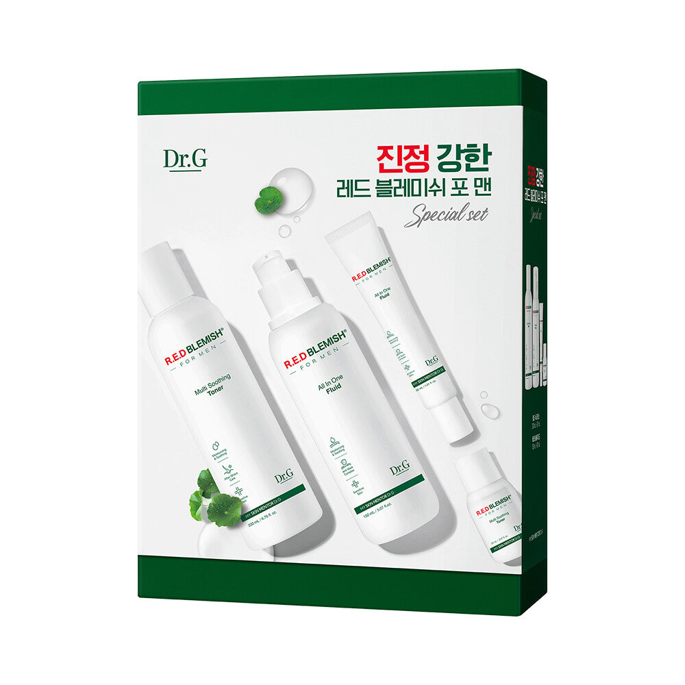 [K-Beauty] Dr.G Red Blemish For Men Multi Soothing Toner / All In One Fluid Set (+Miniature 2pcs)