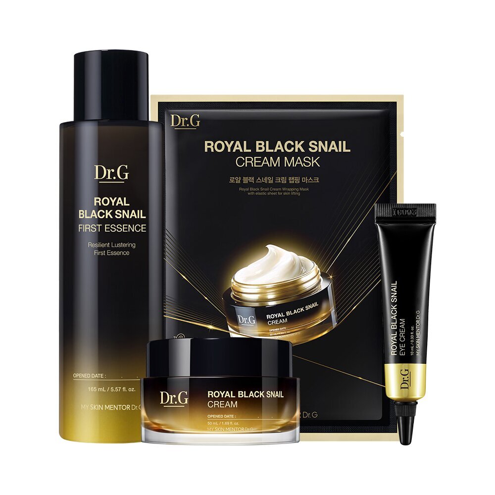 [K-Beauty] Dr.G Royal Black Snail Special Set (First Essence 165mL+Cream 50mL+Eye Cream 10mL+Cream Mask Sheet 1ea)