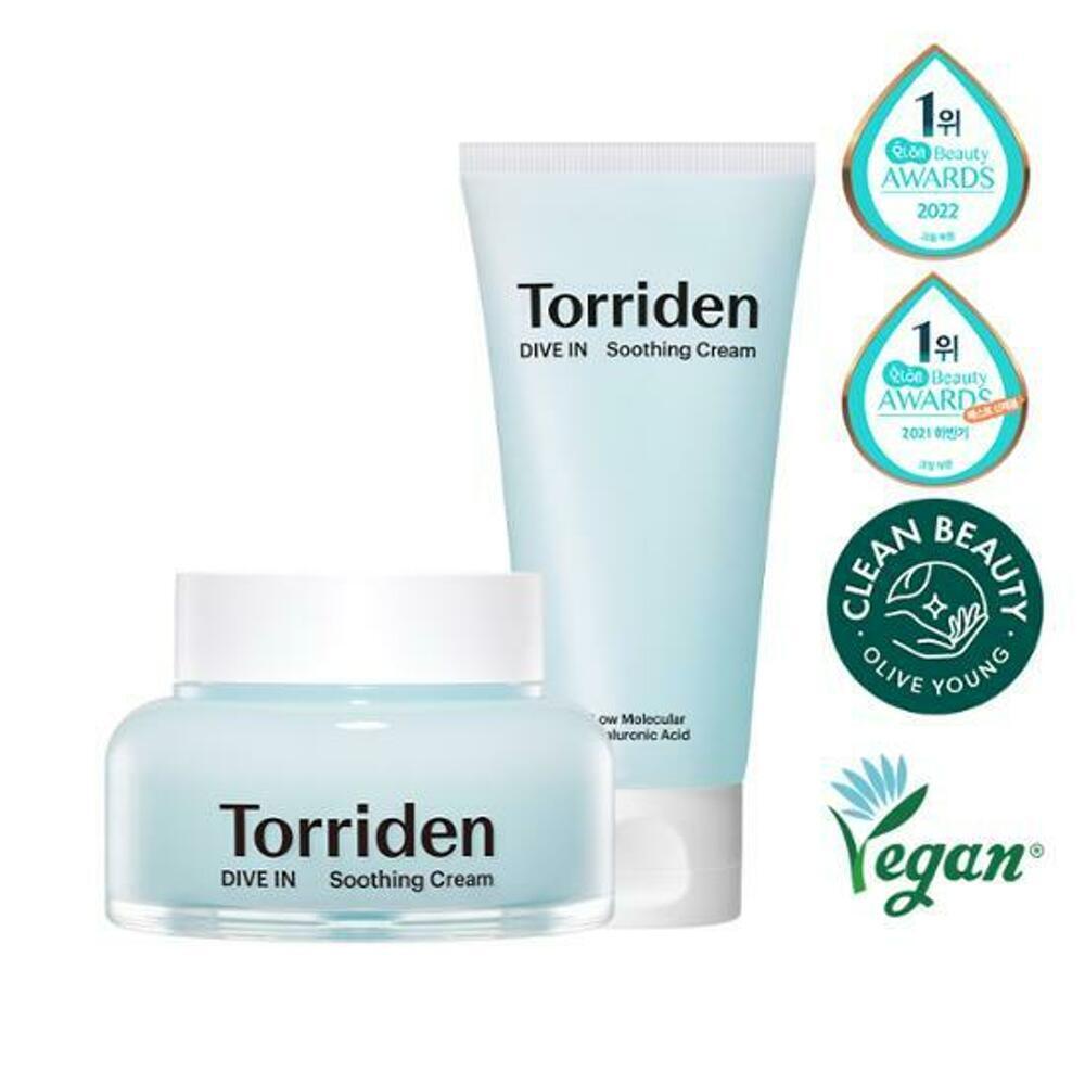 [K-Beauty] Torriden Dive-in Soothing Cream 100ml Double Pack