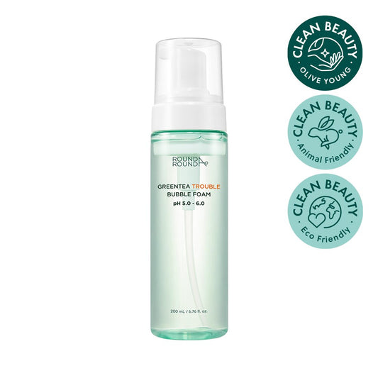 [K-Beauty] ROUND A'ROUND Greentea Trouble Bubble Foam 200mL