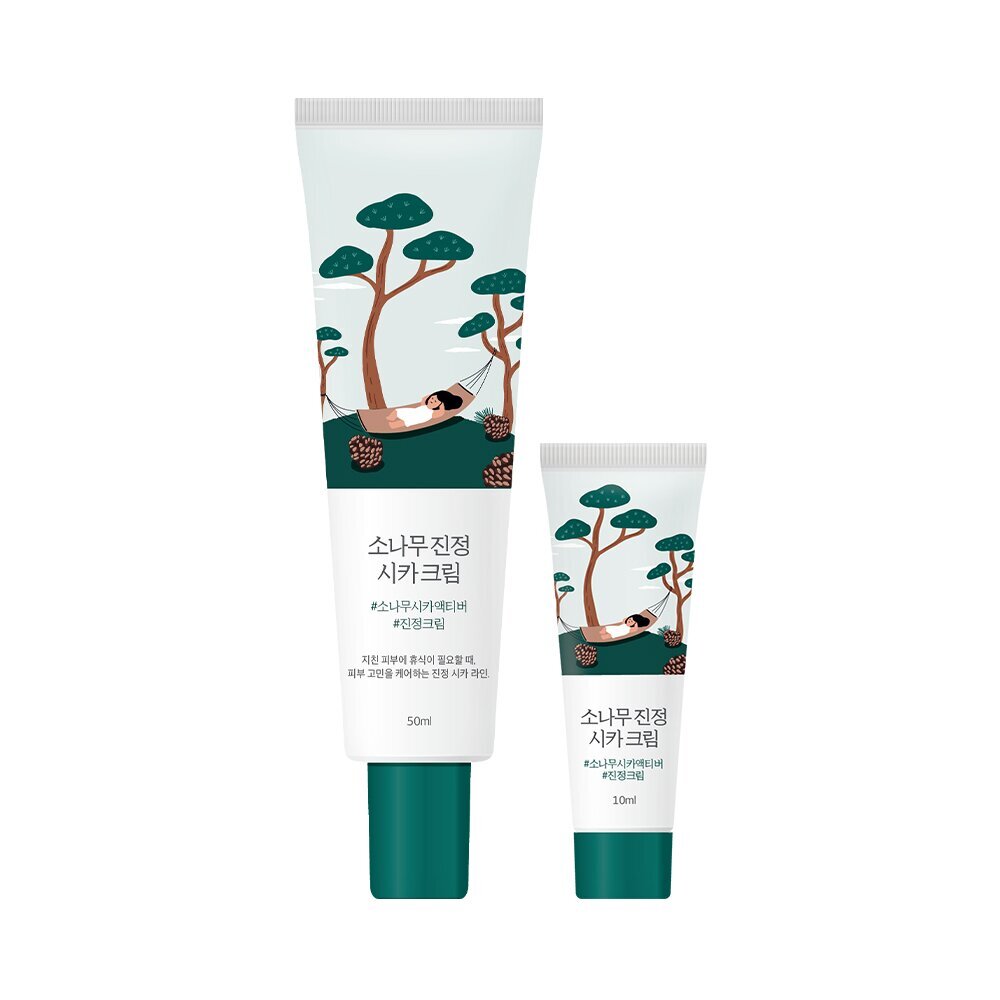 [K-Beauty] ROUND LAB PINE CALMING CICA CREAM 50ml Set (+Cream 10mL)