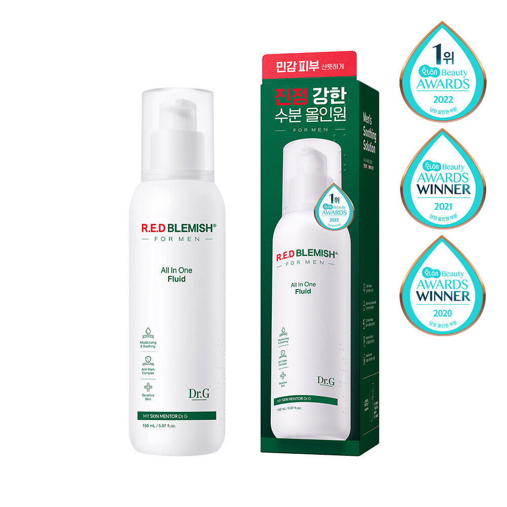 [K-Beauty] Dr.G Red Blemish For Men All-In-One Fluid 150mL Special Set (+Free Gift 30mL)