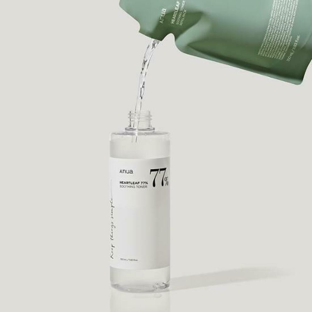 [K-Beauty] Anua Heartleaf 77% Soothing Toner 350mL Special Set (+350mL Refill)