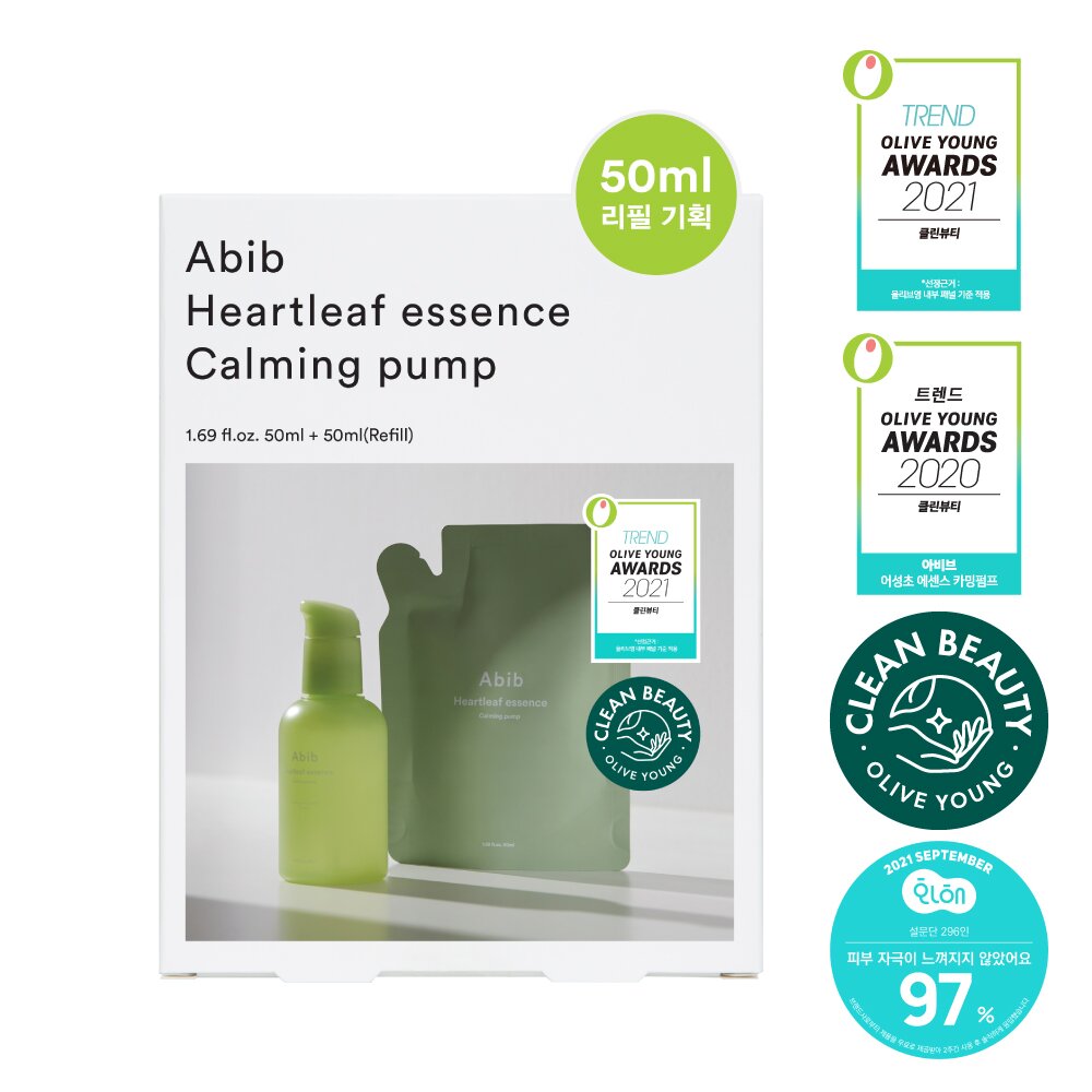 [K-Beauty] Abib Heartleaf Essence Calming Pump 50mL Refill Special (+50mL)