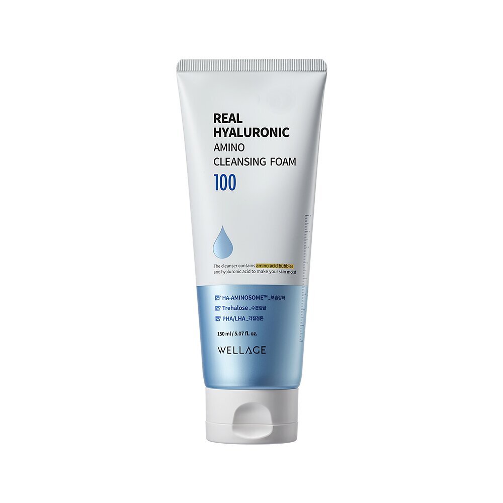 [K-Beauty] WELLAGE Real Hyaluronic Amino Cleansing Foam 150mL