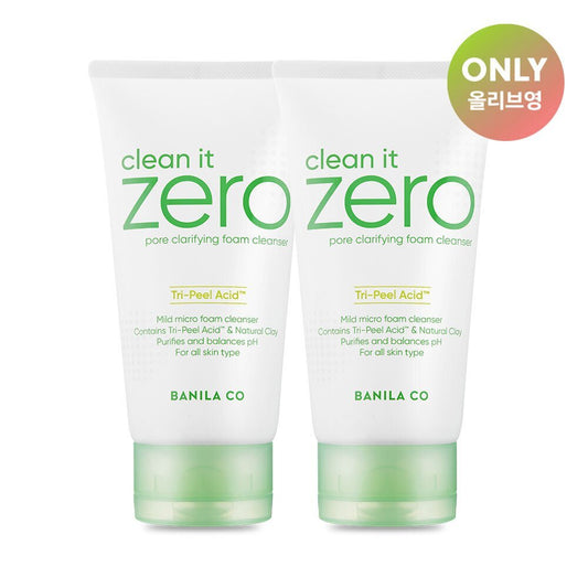 [K-Beauty] BANILA CO Clean It Zero Pore Clarifying Foam Cleanser 150mL 1+1 Special Set