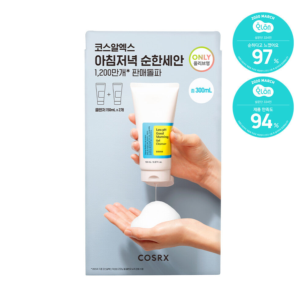 [K-Beauty] COSRX Low pH Good Morning Gel Cleanser 150mL Double Pack