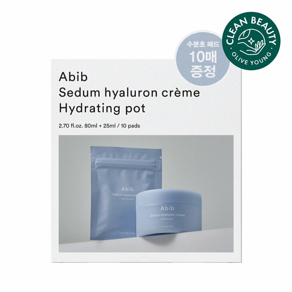 [K-Beauty] Abib Sedum Hyaluron Creme Hydrating Pot 80mL (+Sedum Hyaluron Pad 10P)