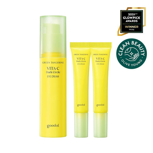 [K-Beauty] goodal Green Tangerine Vita C Dark Circle Eye Cream 30mL Special Set (Special Gift: 15mL*2ea)