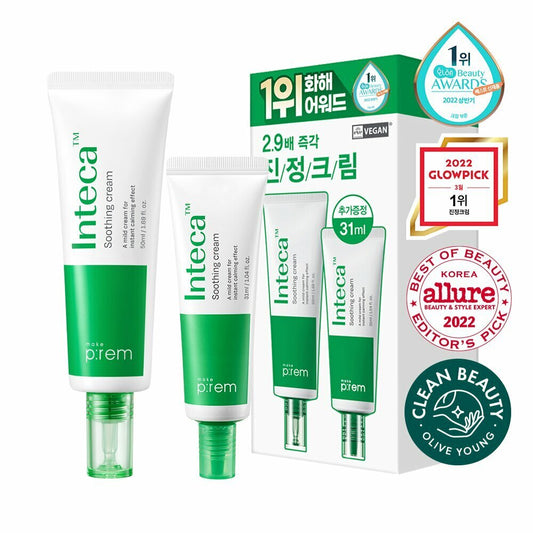 [K-Beauty] makeprem Inteca Soothing Cream Special Set (50mL+31mL)