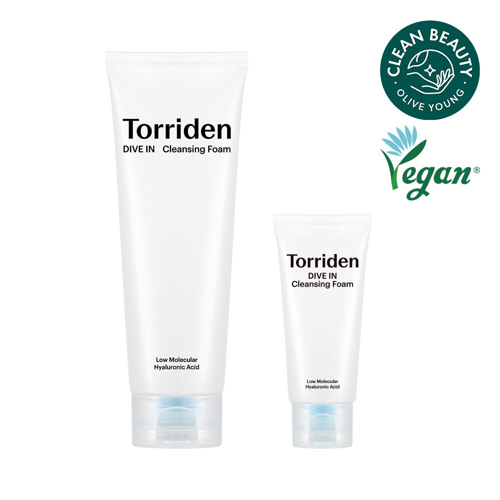 [K-Beauty] Torriden Dive-In Low Molecule Hyaluronic Acid Cleansing Foam 150mL Special Set (+30mL)