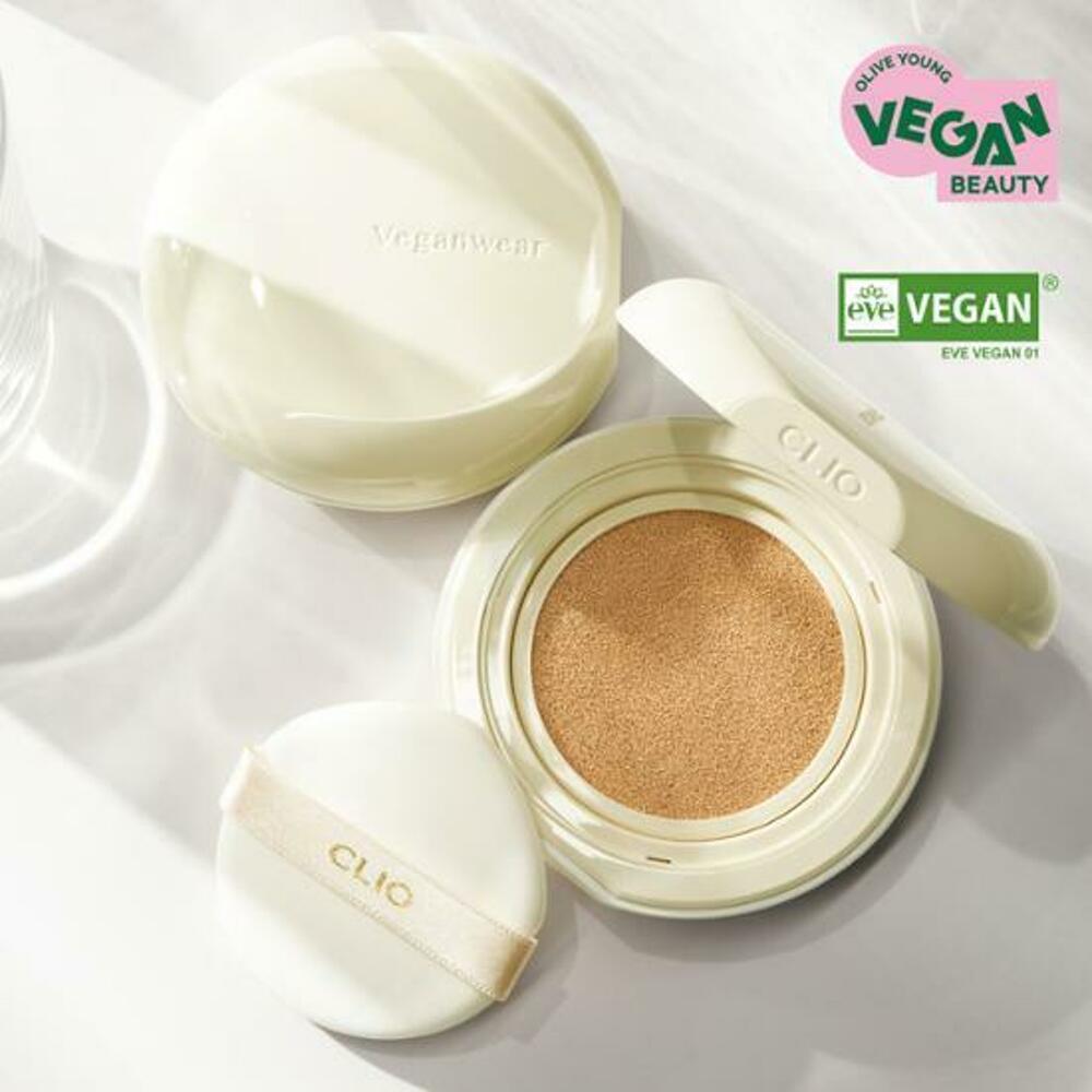 [K-Beauty] ¡Ú2022 Awards¡Ú CLIO Veganwear Healthy Glow Cushion 15g*2 Set (Refill + Hand Mirror)