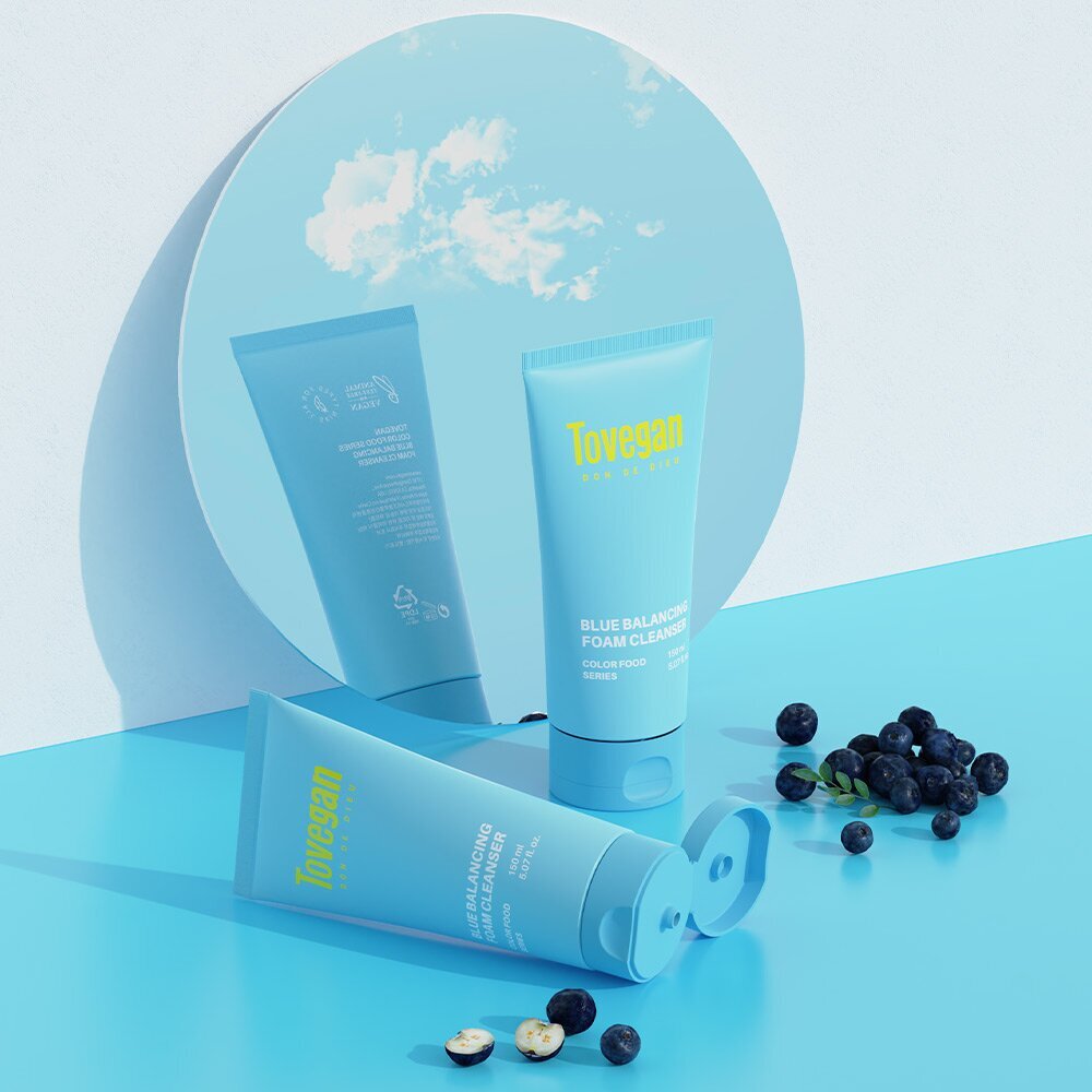 [K-Beauty] Tovegan Color Food Series Blue Balancing Foam Cleanser 150mL