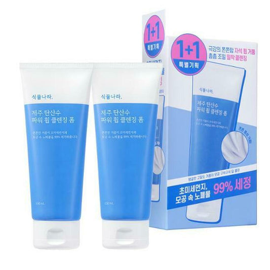 [K-Beauty] Shingmulnara Jeju Sparkling Water Power Whip Cleansing Foam 150mL*2ea